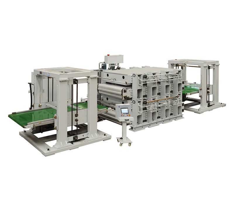 2 layer Loading&unloading wood door production unit with hierarchical torlley